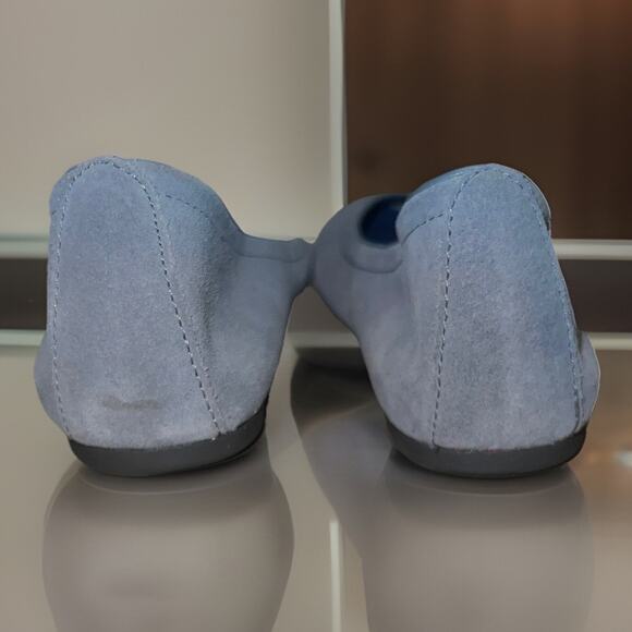 Crocs Womens Marine Faux Suede Ballet Flats Sz 8.5 GrayRubber Boho Stylish - Picture 5 of 8